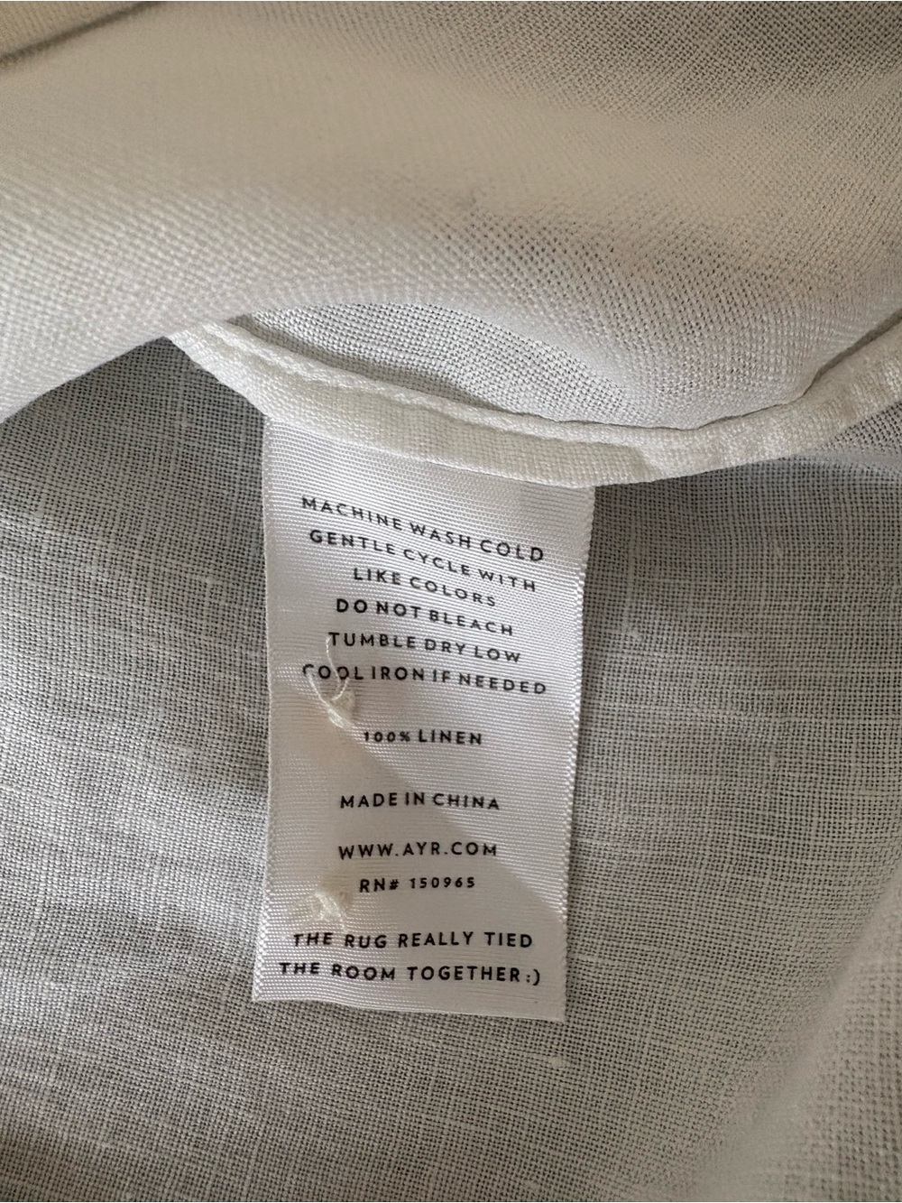 AYR The Deep End Button Down Linen Shirt in White - Picture 5 of 6